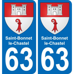 63 Saint-Bonnet-le-Chastel wappen aufkleber typenschild aufkleber stadt
