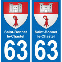 63 Saint-Bonnet-le-Chastel blason autocollant plaque stickers ville