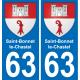 63 Saint-Bonnet-le-Chastel wappen aufkleber typenschild aufkleber stadt