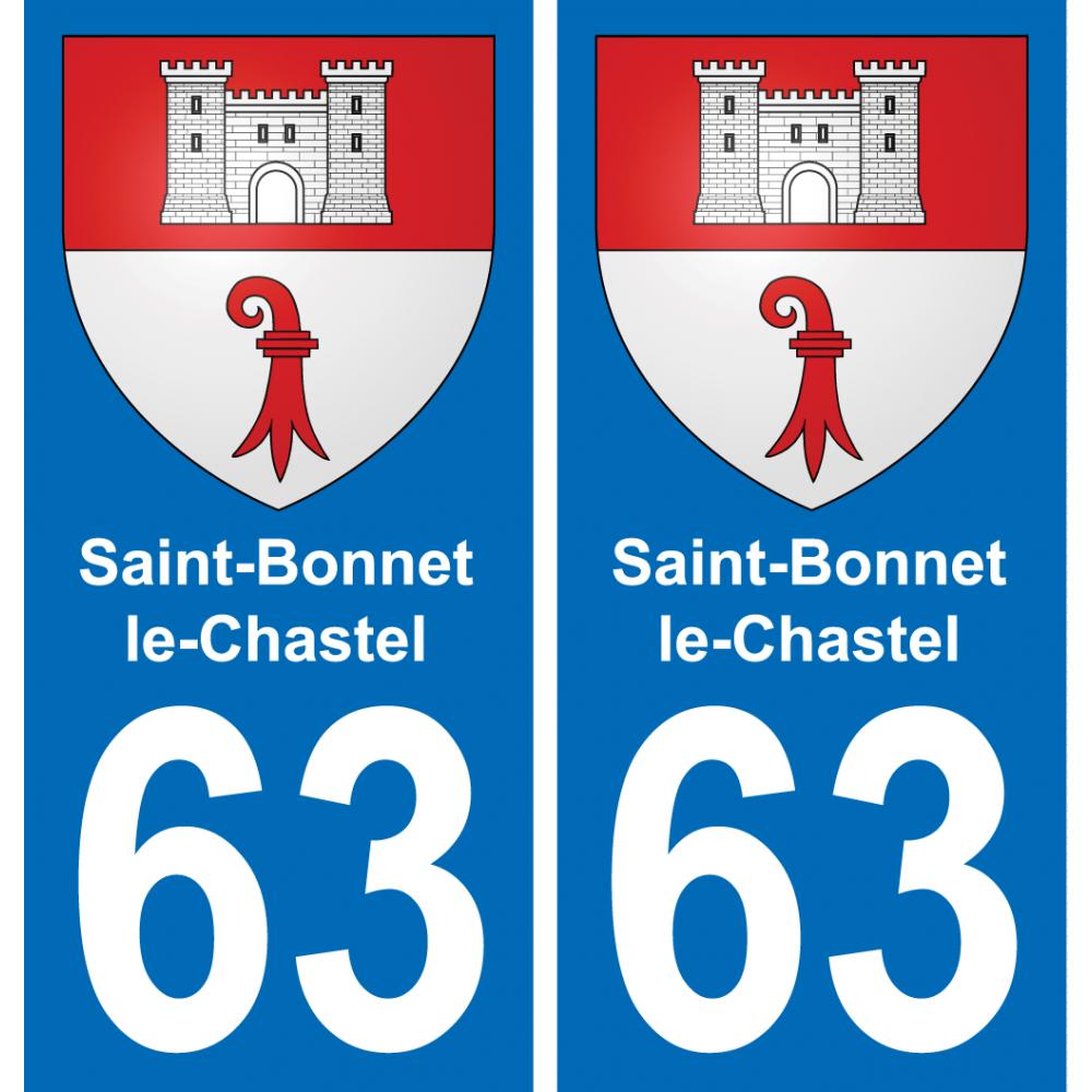 63 Saint-Bonnet-le-Chastel stemma adesivo piastra adesivi città
