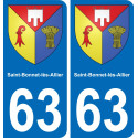 63 Saint-Bonnet-lès-Allier stemma adesivo piastra adesivi città