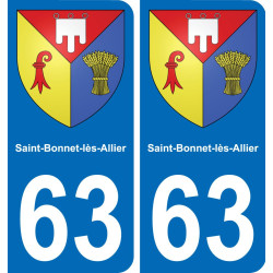 63 Saint-Bonnet-lès-Allier blason autocollant plaque stickers ville