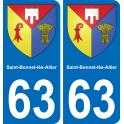 63 Saint-Bonnet-lès-Allier blason autocollant plaque stickers ville