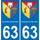 63 Saint-Bonnet-lès-Allier wappen aufkleber typenschild aufkleber stadt