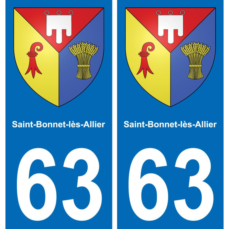 63 Saint-Bonnet-lès-Allier stemma adesivo piastra adesivi città