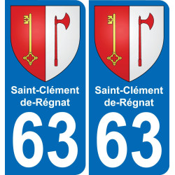63 Saint-Clément-de-Régnat coat of arms sticker plate stickers city