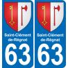 63 Saint-Clément-de-Régnat blason autocollant plaque stickers ville