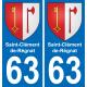 63 Saint-Clément-de-Régnat stemma adesivo piastra adesivi città