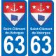63 Saint-Clément-de-Valorgue blason autocollant plaque stickers ville