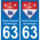 63 Saint-Clément-de-Valorgue blason autocollant plaque stickers ville