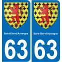 63 Saint-Dier-d'Auvergne wappen aufkleber typenschild aufkleber stadt