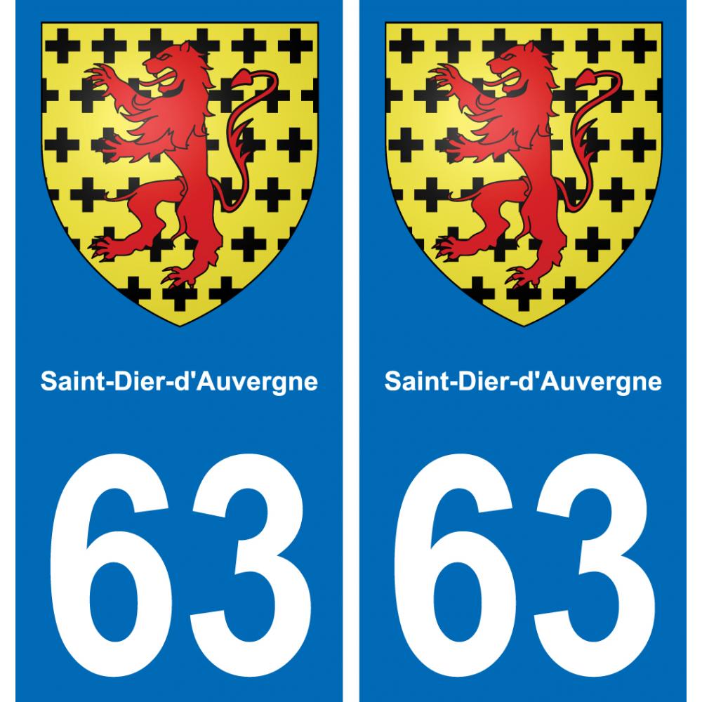 63 Saint-Dier-d'Auvergne stemma adesivo piastra adesivi città
