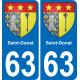 63 Saint-Donat wappen aufkleber typenschild aufkleber stadt