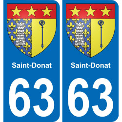 63 Saint-Donat wappen aufkleber typenschild aufkleber stadt