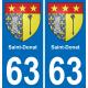 63 Saint-Donat blason autocollant plaque stickers ville