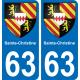 63 Sainte-Christine coat of arms sticker plate stickers city