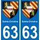63 Sainte-Christine stemma adesivo piastra adesivi città