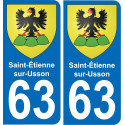 63 Saint-Étienne-sur-Usson blason autocollant plaque stickers ville