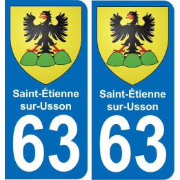 63 Saint-Étienne-sur-Usson blason autocollant plaque stickers ville