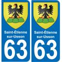 63 Saint-Étienne-sur-Usson wappen aufkleber typenschild aufkleber stadt
