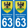63 Saint-Étienne-sur-Usson wappen aufkleber typenschild aufkleber stadt