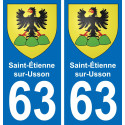 63 Saint-Étienne-sur-Usson wappen aufkleber typenschild aufkleber stadt