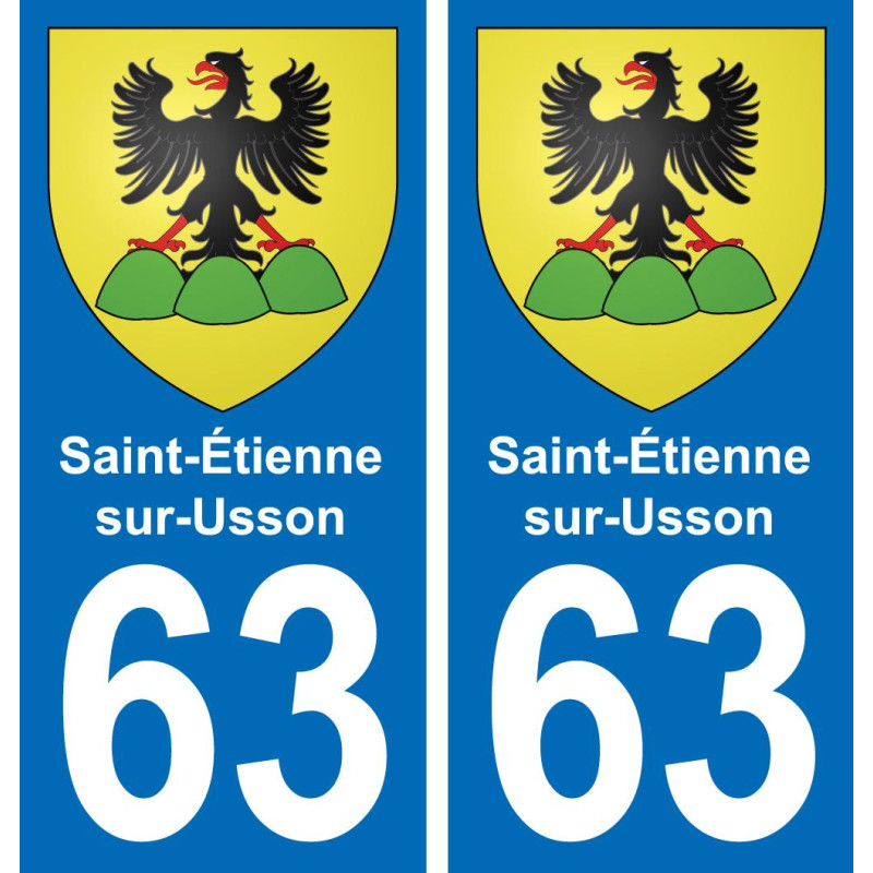 63 Saint-Étienne-sur-Usson blason autocollant plaque stickers ville