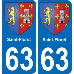 63 Saint-Floret blason autocollant plaque stickers ville