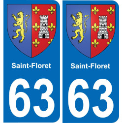 63 Saint-Floret blason autocollant plaque stickers ville