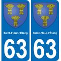 63 Saint-Flour-l'Étang blason autocollant plaque stickers ville