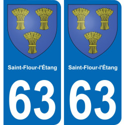 63 Saint-Flour-l'Étang wappen aufkleber typenschild aufkleber stadt