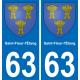 63 Saint-Flour-l'Étang wappen aufkleber typenschild aufkleber stadt