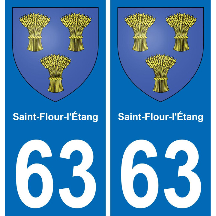 63 Saint-Flour-l'Étang blason autocollant plaque stickers ville