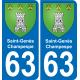 63 Saint-Genès-Champespe blason autocollant plaque stickers ville