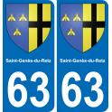63 Saint-Genès-du-Retz blason autocollant plaque stickers ville
