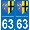 63 Saint-Genès-du-Retz wappen aufkleber typenschild aufkleber stadt