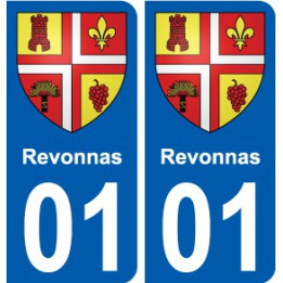 01 Revonnas ville autocollant plaque sticker