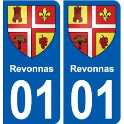 01 Revonnas ville autocollant plaque sticker