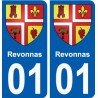 01 Revonnas ville autocollant plaque sticker