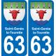 63 Saint-Genès-la-Tourette blason autocollant plaque stickers ville