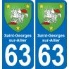 63 Saint-Georges-sur-Allier blason autocollant plaque stickers ville