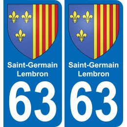 63 Saint-Germain-Lembron blason autocollant plaque stickers ville