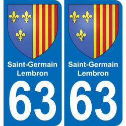 63 Saint-Germain-Lembron wappen aufkleber typenschild aufkleber stadt