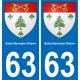63 Saint-Germain-l'Herm blason autocollant plaque stickers ville
