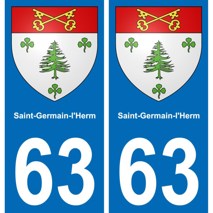 63 Saint-Germain-l'Herm blason autocollant plaque stickers ville