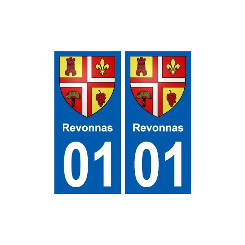 01 Revonnas ville autocollant plaque sticker
