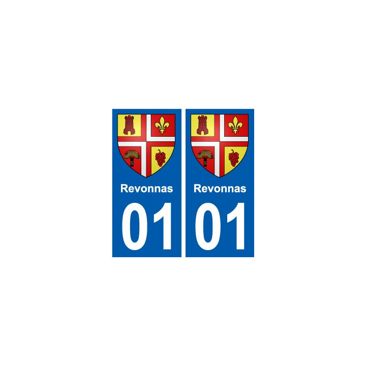 01 Revonnas ville autocollant plaque sticker