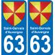 63 Saint-Gervais_d'Auvergne wappen aufkleber typenschild aufkleber stadt