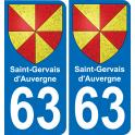 63 Saint-Gervais_d'Auvergne blason autocollant plaque stickers ville
