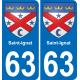 63 Saint-Ignat coat of arms sticker plate stickers city